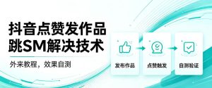 抖音点赞发作品跳sm解决技术，外来教程，效果自测-赚钱驿站