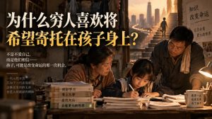 某社群精品文章:为什么穷人喜欢将希望寄托在孩子身上?-赚钱驿站