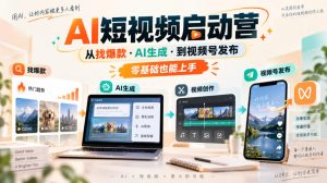 AI短视频启动营,从找爆款·AI生成·到视频号发布,零基础也能上手-赚钱驿站