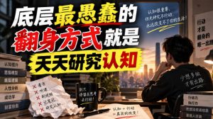 付费文章:底层最愚蠢的翻身方式就是天天研究认知-赚钱驿站