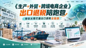 《生产+外贸+跨境电商企业》出口退税陪跑营，带你从零打通出口退税全链条-赚钱驿站