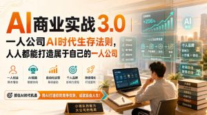 AI商业实战3.0｜一人公司AI时代生存法则，人人都能打造属于自己的一人公司-赚钱驿站