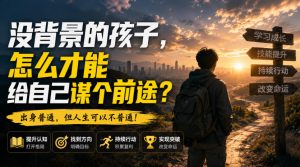 付费文章：没背景的孩子，怎么才能给自己谋个前途？-赚钱驿站