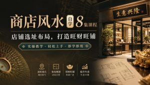 商店风水自学8集课程|店铺选址布局,打造旺财旺铺实操教学-赚钱驿站
