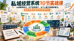 私域经营系统10节实战课,从战略到执行,从产品到客户,从个人能力到组织能力,助你构建经营系统的整套闭环-赚钱驿站