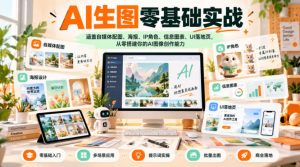 AI生图零基础实战,涵盖自媒体配图、海报、IP角色、信息图表、UI落地页,从零搭建你的AI图像创作能力-赚钱驿站