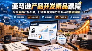 亚马逊产品开发精品课程,挖掘蓝海产品机会,打造具备竞争力的亚马逊精品链接-赚钱驿站