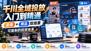 千川全域投放入门到精通,直播+商品双场景,可复制的投放体系(更新1026)-赚钱驿站