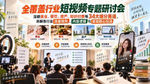 短视频专题研讨会,深耕美业、餐饮、房产、知识付费等34大细分赛道,拆解各行业流量规则、内容逻辑与变现核心玩法(更新1011)-赚钱驿站