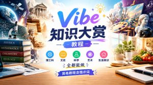 Vibe知识大赏教程，理工科、文史、科学、艺术、生活常识全都能做，简易教程含提示词-赚钱驿站