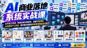 【无水印】AI商业落地系统实战课，从节点工作流、导演台到分镜创作，掌握可复用的AI内容生产工作流，提升图文视频制作效率与商业交付能力-赚钱驿站