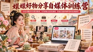 嬛嬛好物分享自媒体训练营｜小红书随手PO带货教程，8月新版全套实操课，快速打通好物带货的变现路径-赚钱驿站