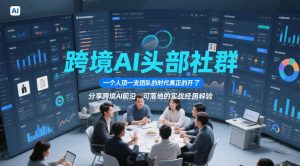 跨境AI头部社群，一个人顶一支团队的时代真正的开始了，分享跨境AI前沿，可落地的实战经验（更新261023）-赚钱驿站