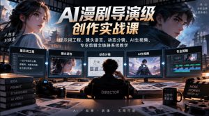 AI漫剧导演级创作实战课｜提示词工程、镜头语言、动态分镜、AI生视频、专业剪辑全链路系统教学-赚钱驿站