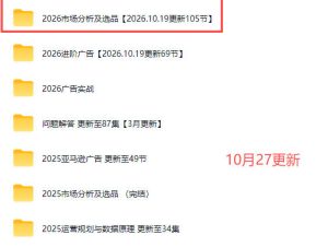 2026亚马逊视频教程，学习我们的商业模式，以及2026最新的选品及运营经验（更新1027）-赚钱驿站